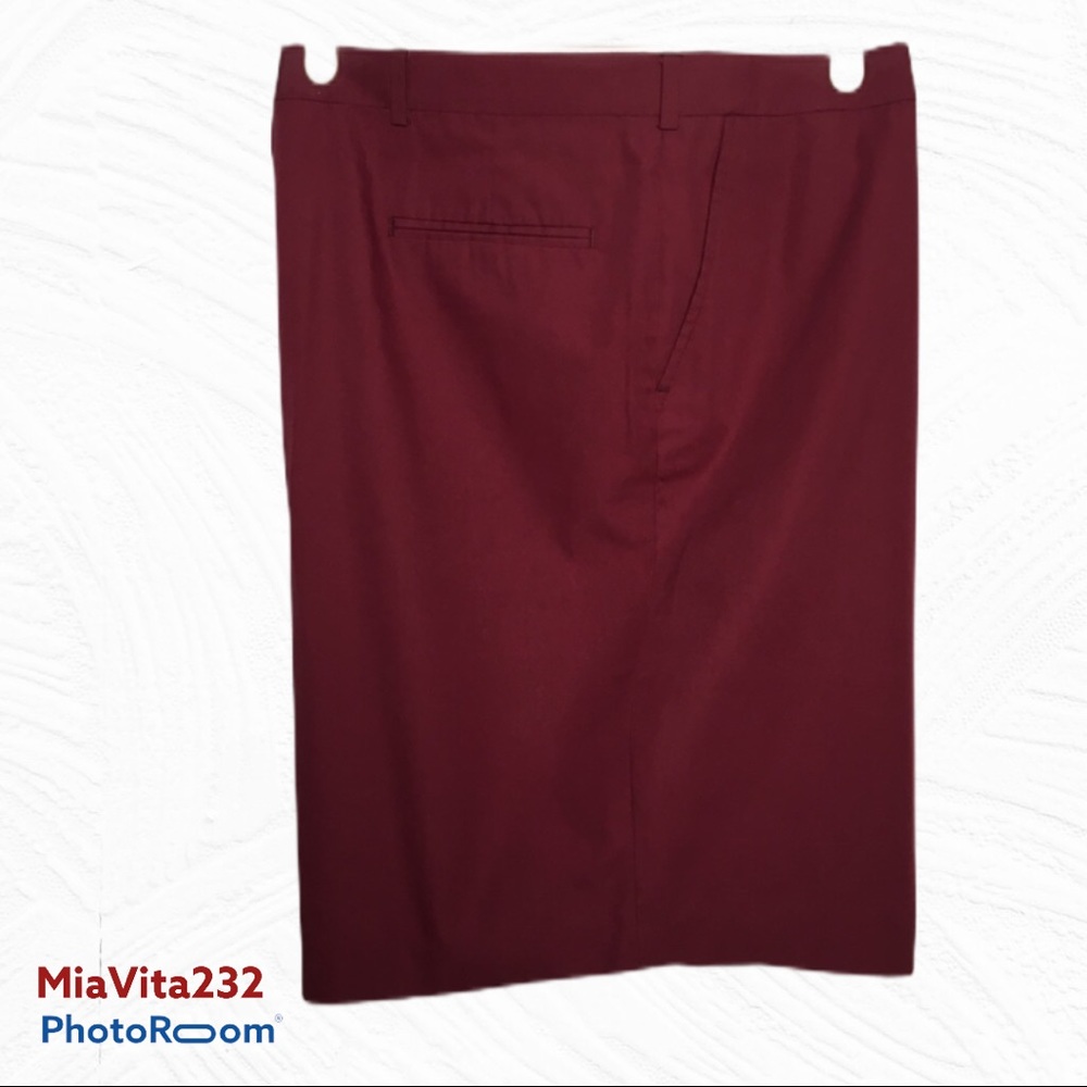 Park Avenue Mens Burgundy Flat Front Golf/Dress Shorts 3XL